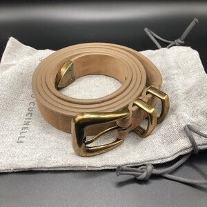 Brunello Cucinelli Light Tan Suede Belt
